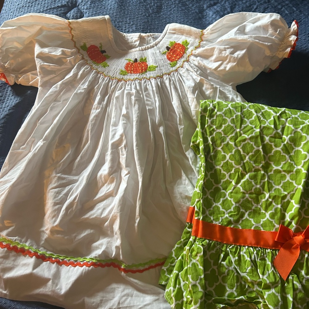 White and Green Kids Matching Set